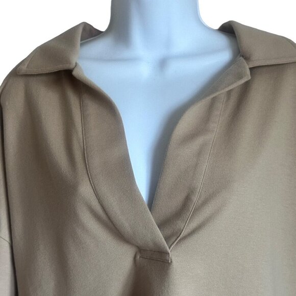 NWOT - Banana Republic Johnny Collar Polo in Whiskey Brown Size XL - Picture 3 of 9